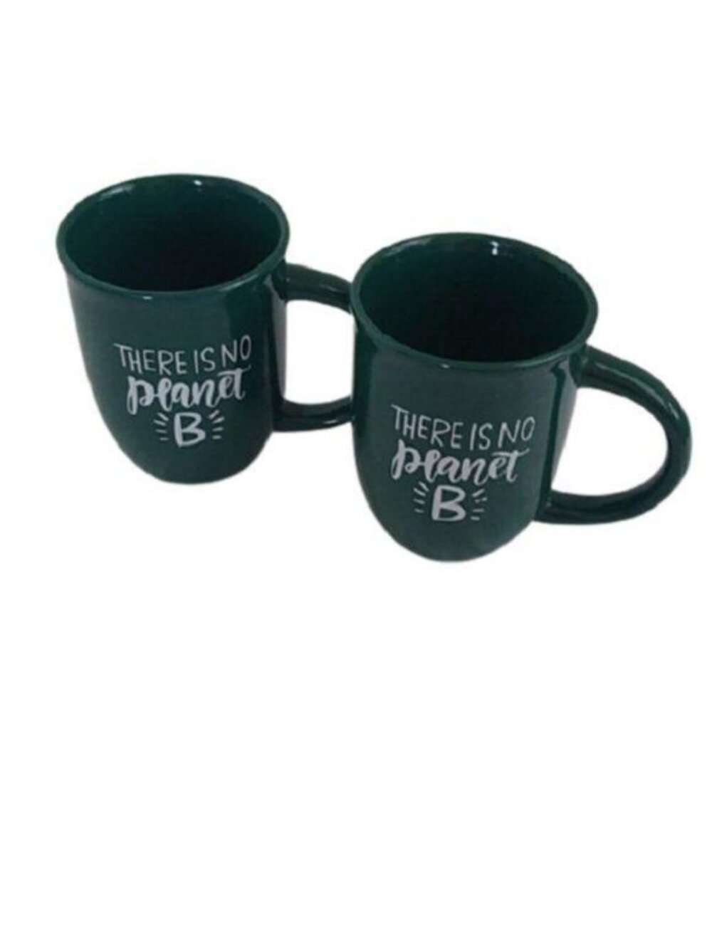 M Ware "There is no Planet B" Tea Coffee Mugs, set of 2 Conservation Environment
